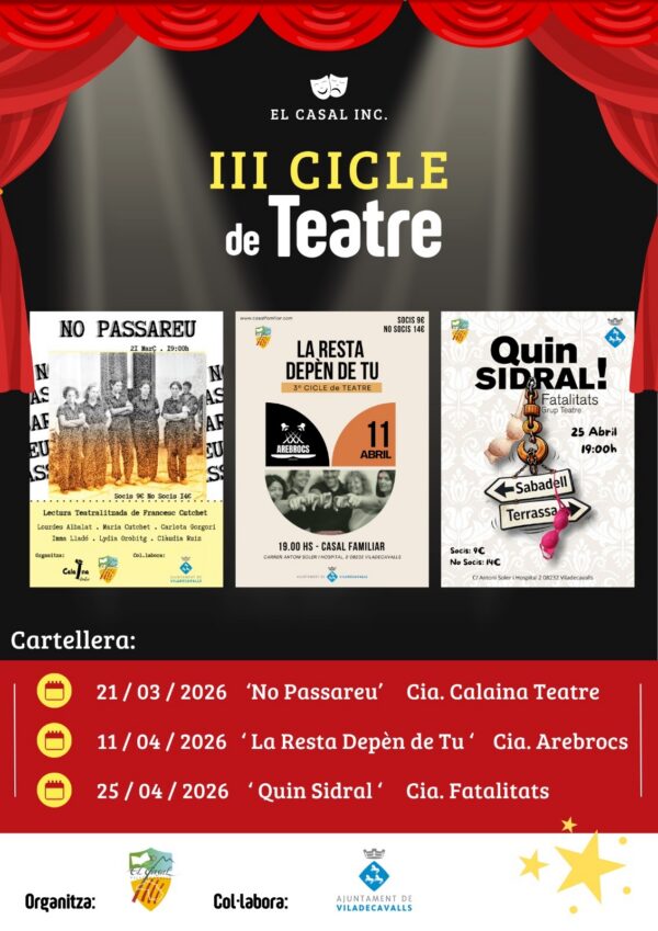 3º Cicle de teatre 2026