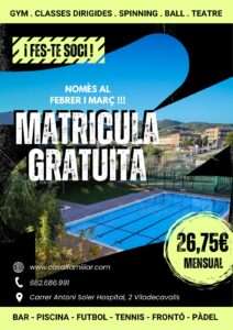 Matrícula Gratuita Febrer – Març 2026